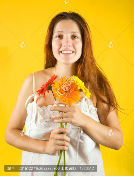漂亮女孩花