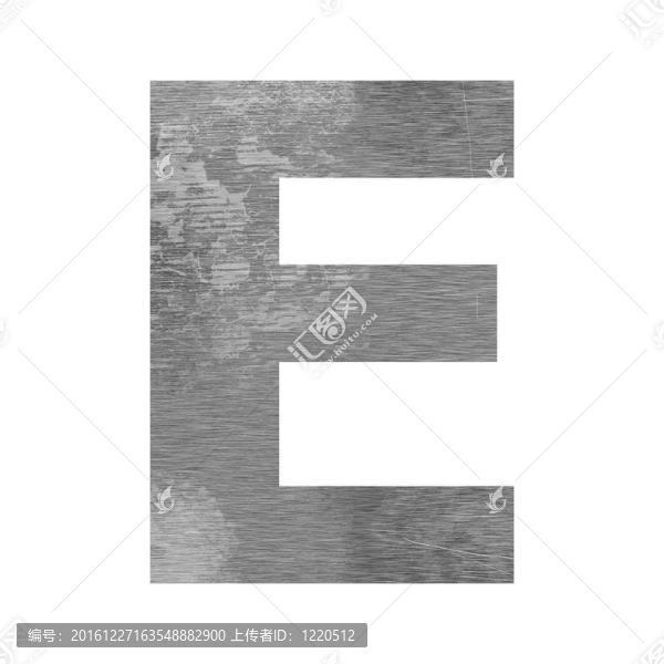 字母資本紋理金屬