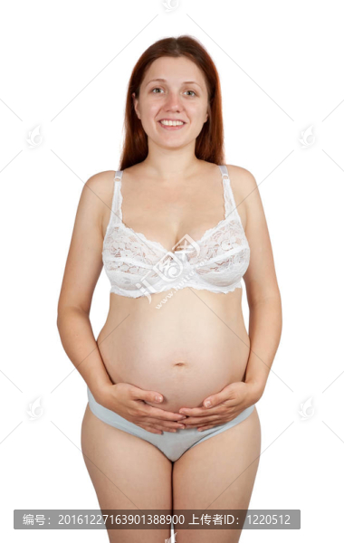 孕婦抱著肚子