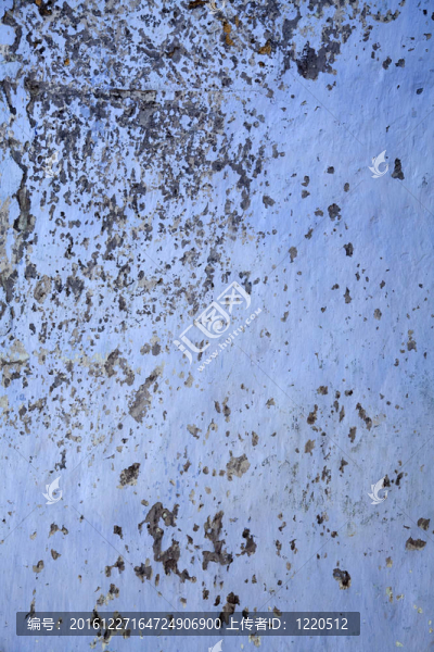 破舊破舊的藍色墻背景。