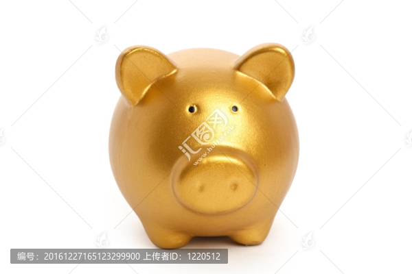金色的小豬存錢罐