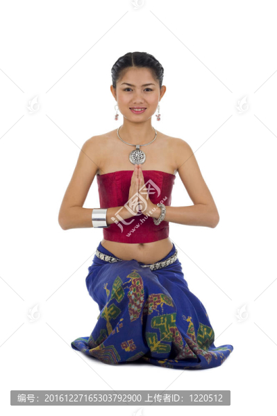 美麗的亞洲歡迎表達；白色背景上孤立