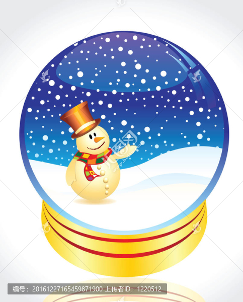 帶圣誕球的雪人