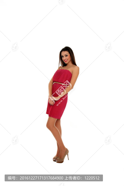 穿著裙子的漂亮女孩