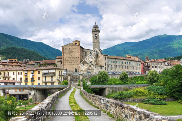 駝背橋。博比奧。Emilia,Romagna。意大利.