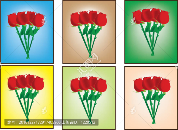 彩色背景花