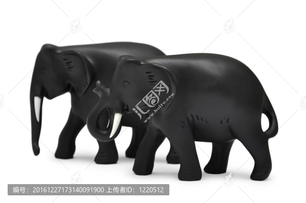 兩只黑色的大象