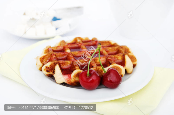 華夫餅和櫻桃