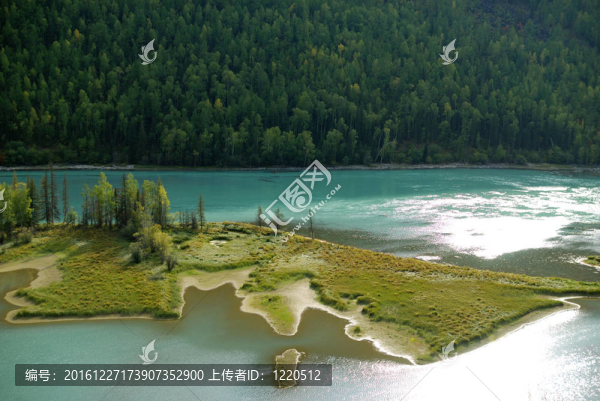 中國新疆的風(fēng)景；Kala,Si,Lake