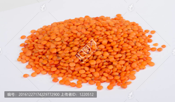 原紅扁豆堆孤立在白色背景