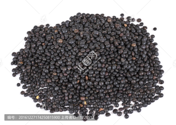 黑扁豆堆白色隔離