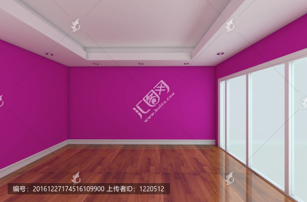 空蕩蕩的房間裝飾purpke墻