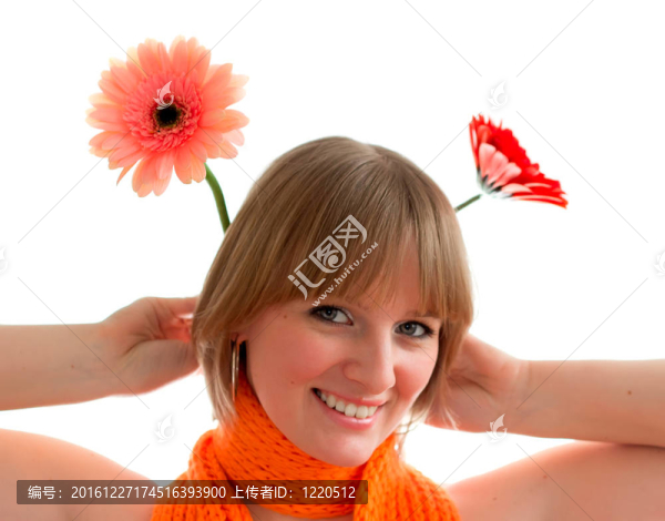 女人與花
