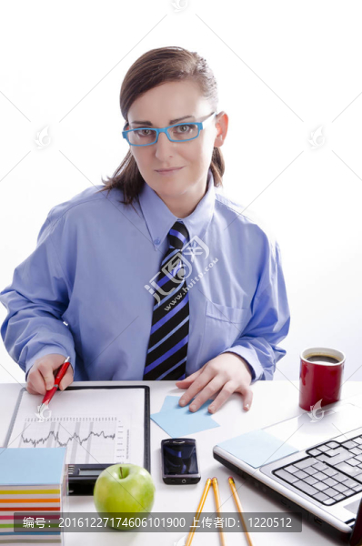 工作中的女人