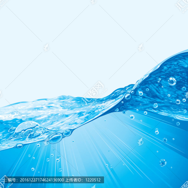 水波背景與氣泡