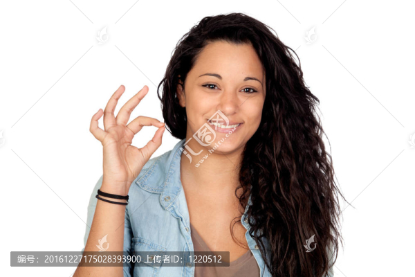 漂亮女人說OK