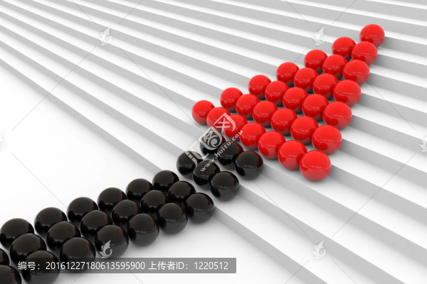 樓梯上的球體。領導力的概念。