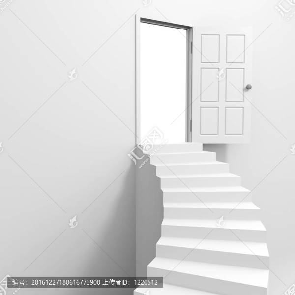 打開樓梯的螺旋樓梯。