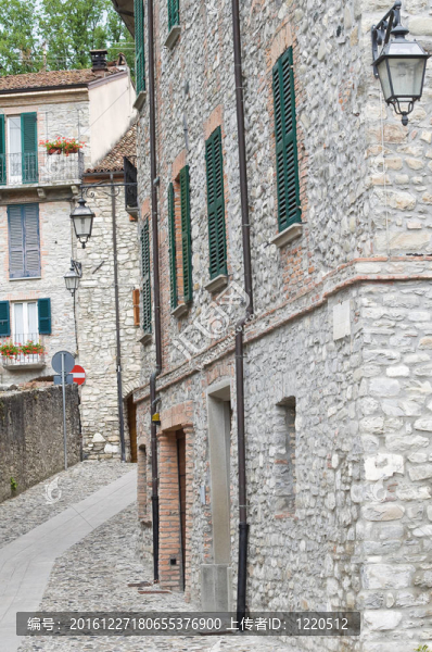 小巷。博比奧。Emilia,Romagna。意大利.