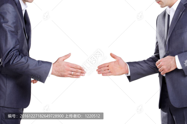 兩個商人準備握手