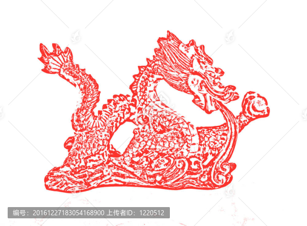 彩色背景上的中國(guó)龍雕像