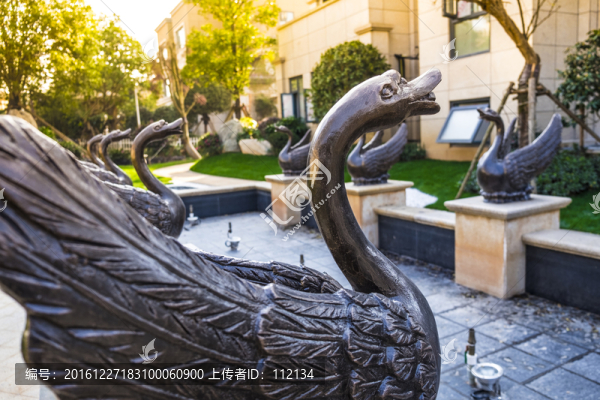 小區(qū)雕塑,天鵝