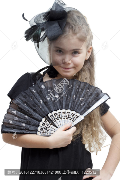 帶扇子的小女孩
