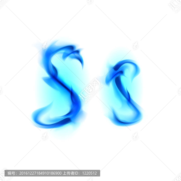 火熱的字體。字母S