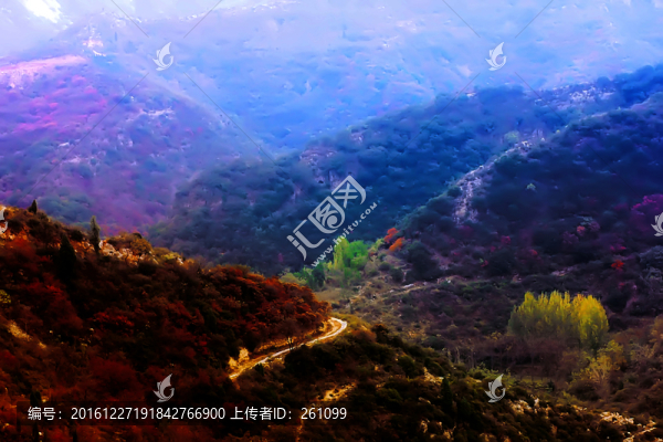 鞏義長壽山紅葉,高清無噪
