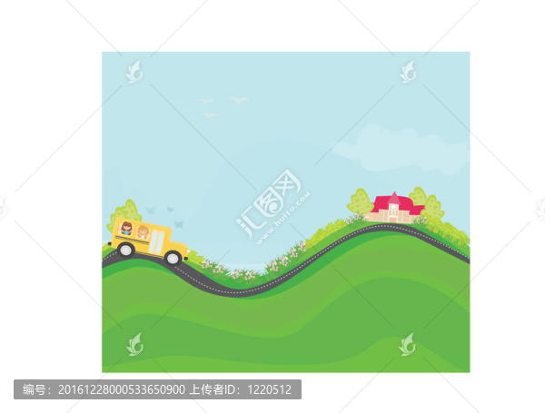 開(kāi)往學(xué)校的校車