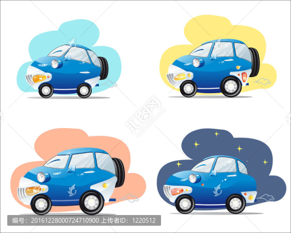藍(lán)色的車