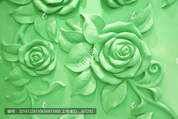 玫瑰花卉浮雕