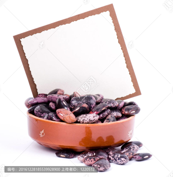 彩色四季豆碗中的分離