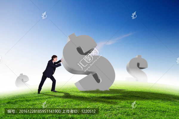 商業(yè)與金錢主題拼貼