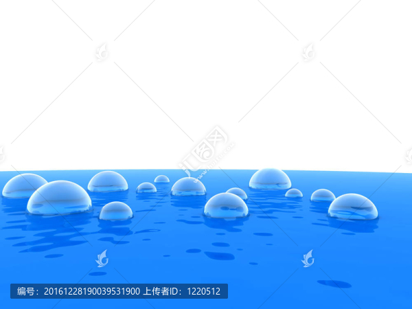 用白色背景上的氣泡清潔藍(lán)色液體
