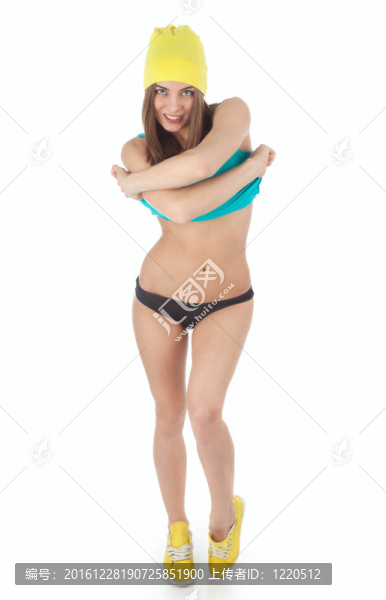 做運動的年輕女子