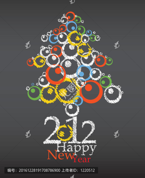 新年抽象樹