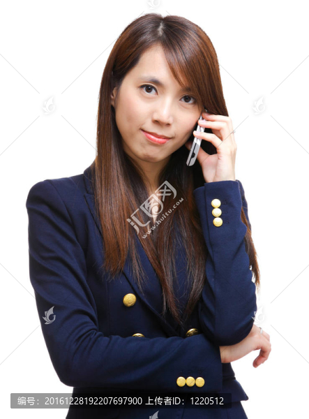 亞洲婦女打電話