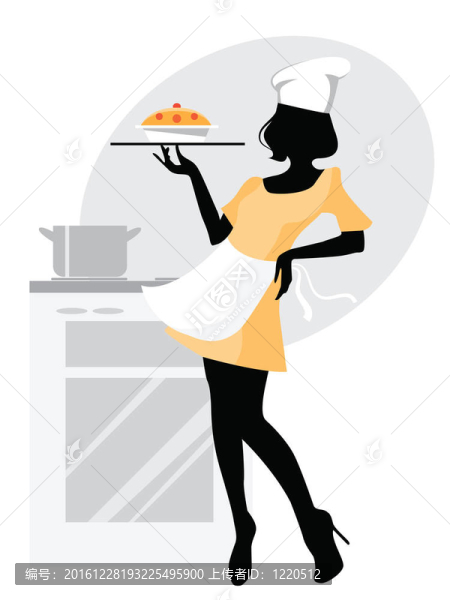 Baker女孩的剪影