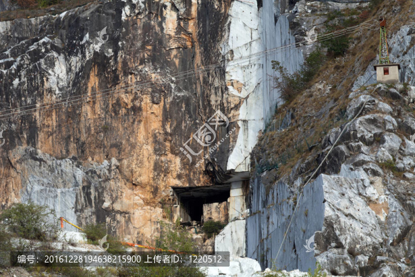 大理石采石場——濱海阿爾卑斯山脈；Carrara；托斯卡納；意大利