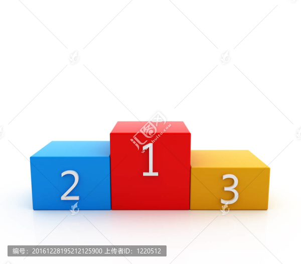 白色背景上的領(lǐng)獎(jiǎng)臺(tái)顏色