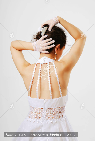 女孩打扮后視圖