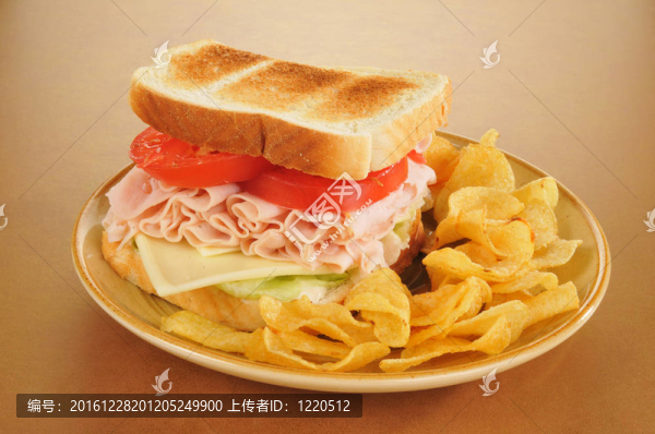 大火腿奶酪三明治
