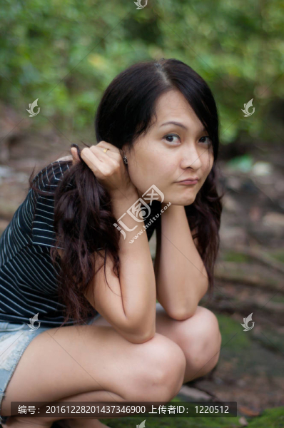 亞洲泰國森林美女