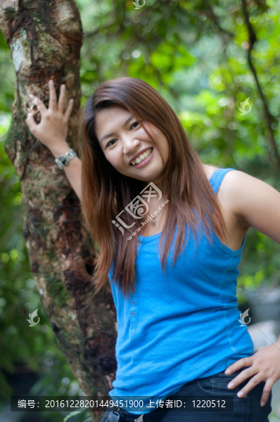 亞洲泰國森林美女