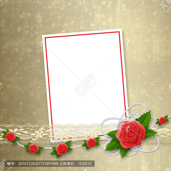 邀請(qǐng)或祝賀與扣眼花邊卡