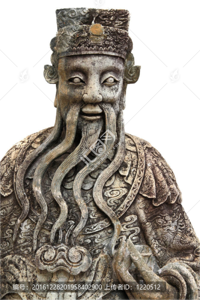 在Wat,Pho曼谷中國古代雕塑；泰國