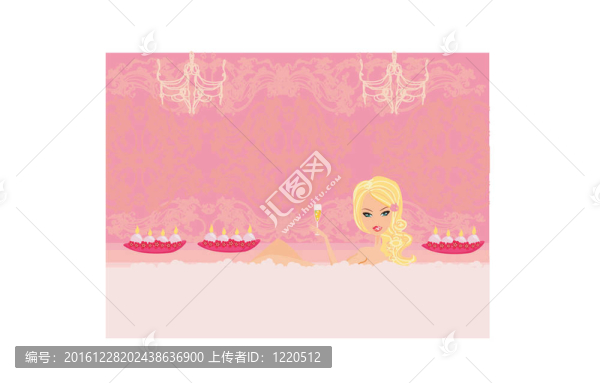 漂亮女孩享受優(yōu)雅水療