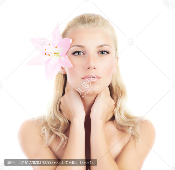 美女與lily,flower