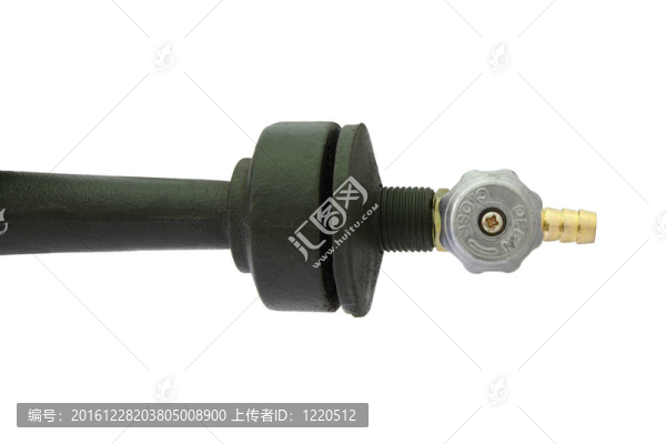 白色背景閥門氣體控制器。